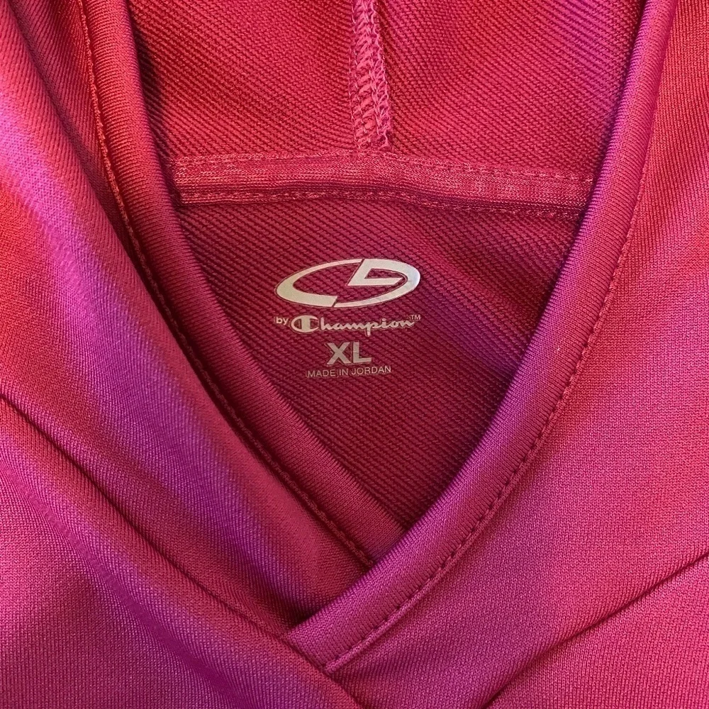 Champion-Hooded Long Sleeved Shirt- XL- Wine/Burgundy Color - Picture 2 of 10